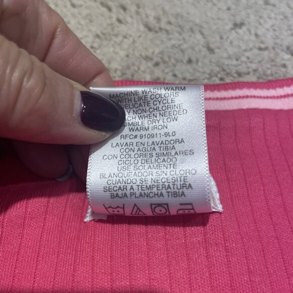 White Stag Sleepwear 2 Piece Pajama Set Tee & Shorts Women's Size 3X Barbie Pink - Picture 6 of 10